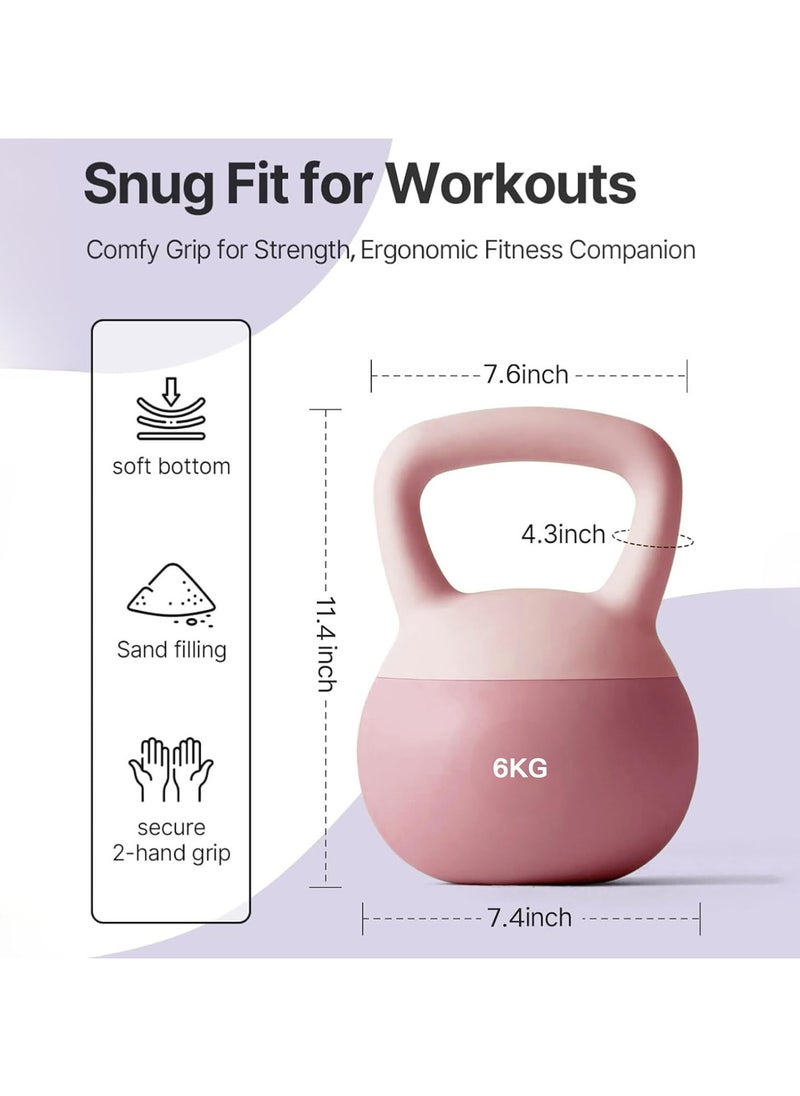 YQbest Soft Kettlebell, Strength Training Kettlebell Anti-Slip Grip Weight for Home Workouts 6KG  - Image 4