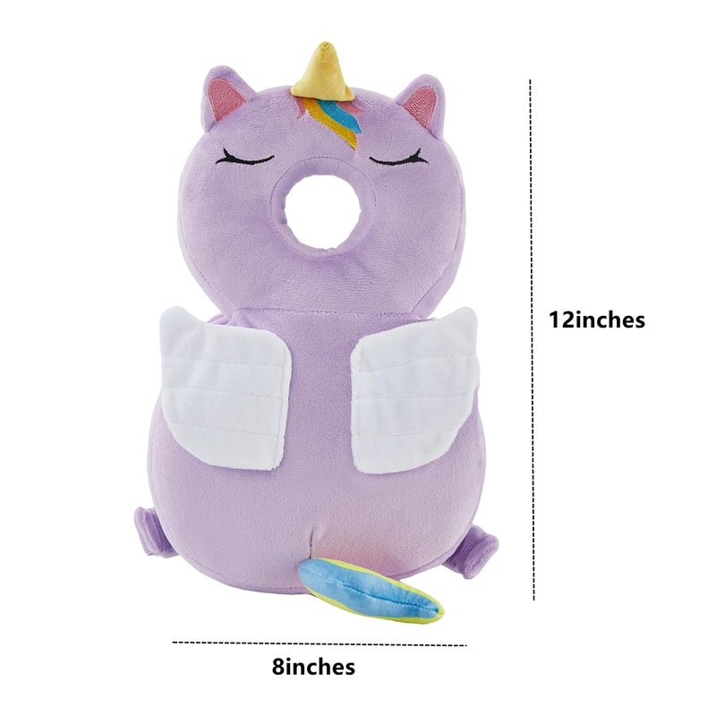 KingCheer Baby Back Potection Toddler Safety Protector Cushion Pad Toddler Backpack for Crawling Walking Adjustable Toddlers Back Safety Pad for Boys and Girls(Unicorn) - Image 2