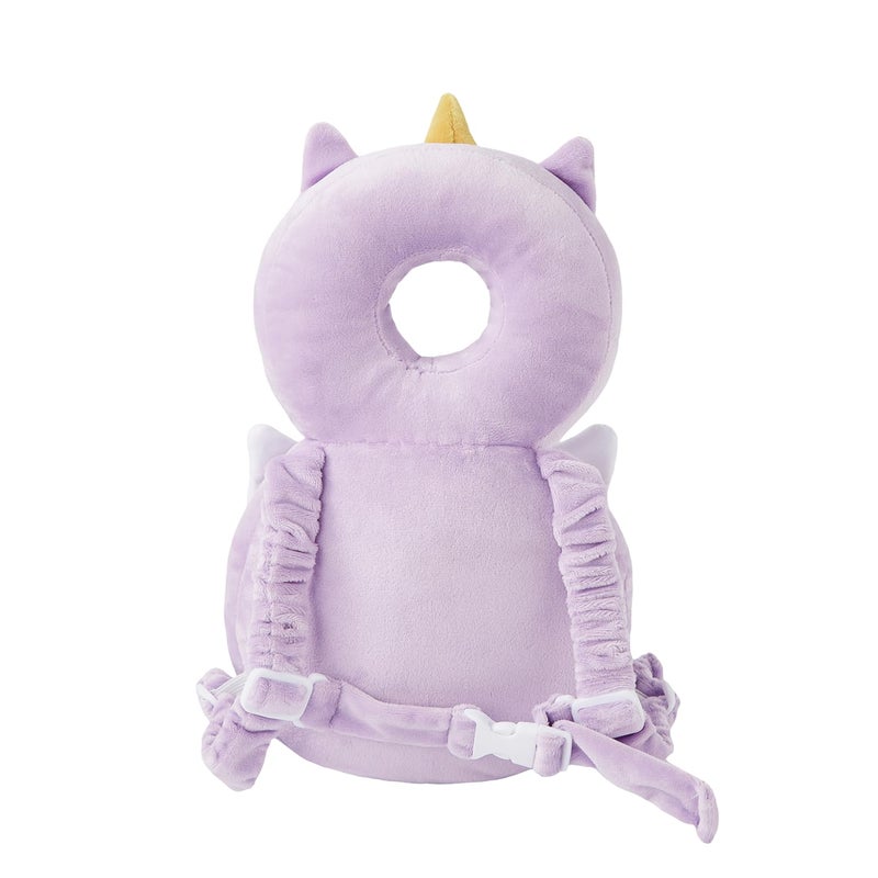 KingCheer Baby Back Potection Toddler Safety Protector Cushion Pad Toddler Backpack for Crawling Walking Adjustable Toddlers Back Safety Pad for Boys and Girls(Unicorn) - Image 3