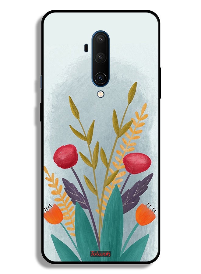 Tolwak OnePlus 7T Pro Protective Case Cover Plants Drawing Art - Image 2