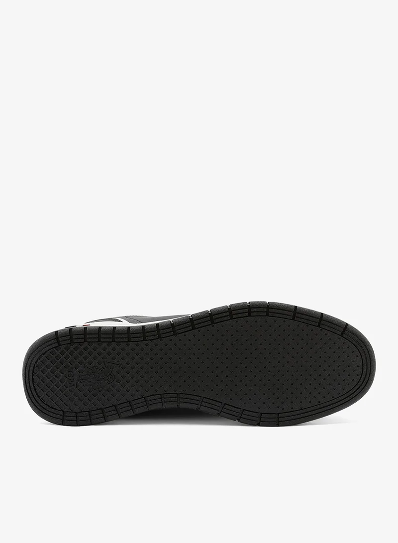 U.S. Polo Assn. black Men's Black Low-Top Sneakers - Lightweight Timeless Lace-Up Style, Ideal for Casual Outings for Men | Best Price UAE