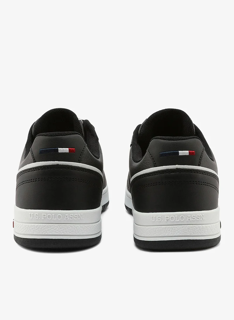 U.S. Polo Assn. black Men's Black Low-Top Sneakers - Lightweight Timeless Lace-Up Style, Ideal for Casual Outings for Men | Best Price UAE