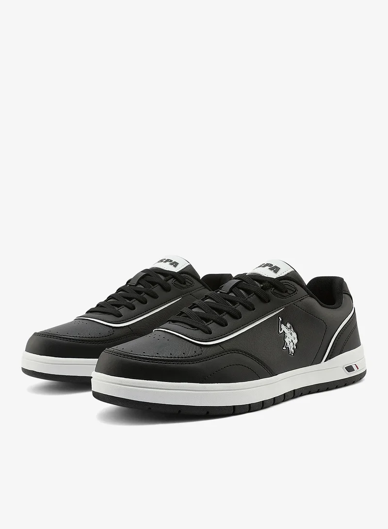 U.S. Polo Assn. black Men's Black Low-Top Sneakers - Lightweight Timeless Lace-Up Style, Ideal for Casual Outings for Men | Best Price UAE