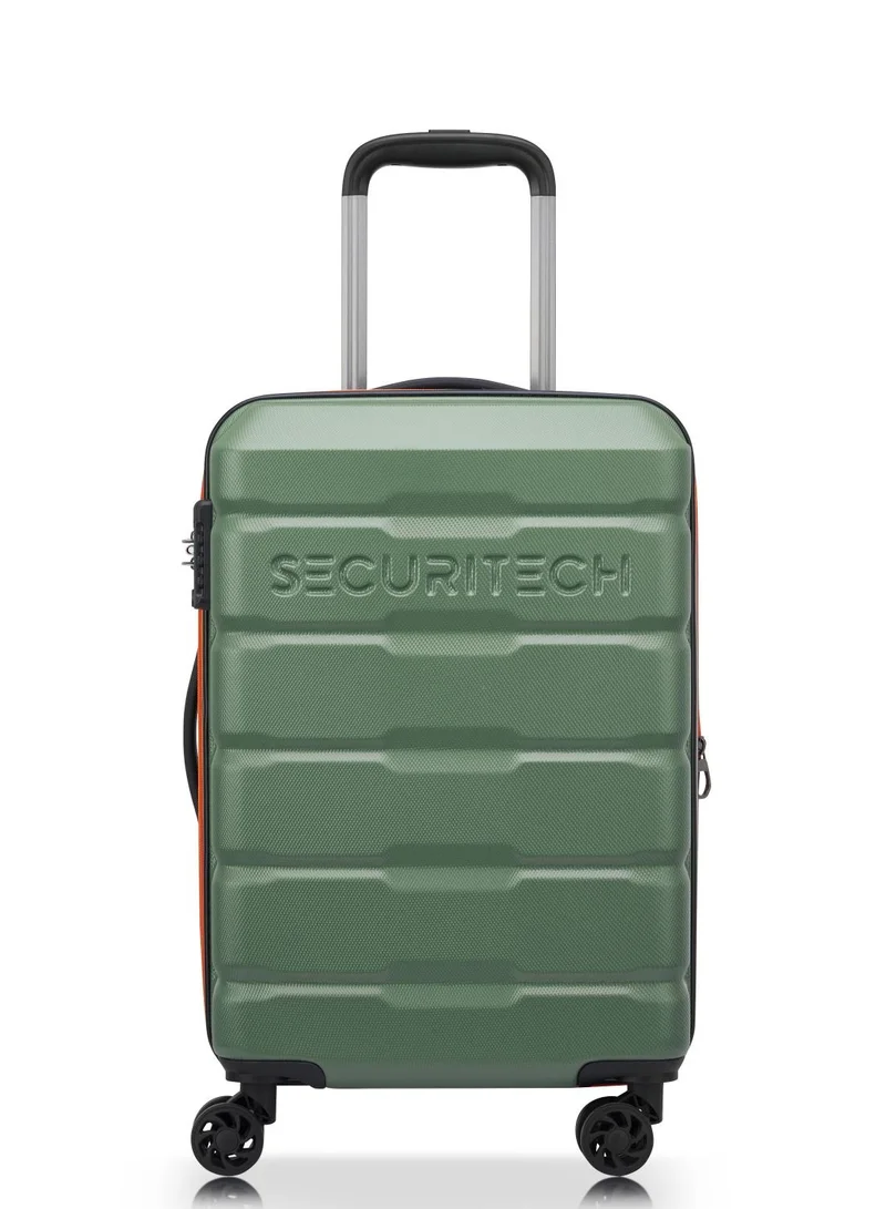 ديلسي _باريس Delsey Citadel Securitech 54 Cm Expandable 4 Double Wheel Cabin Luggage Trolley - Green