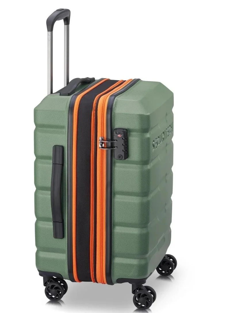 DELSEY Paris  Delsey Paris Securitec Citadel 54 cm hardside 4-double wheeled expandable cabin luggage trolley - green  | Best Price UAE