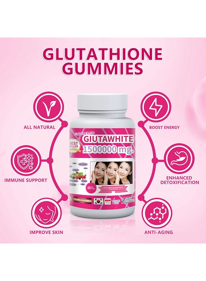 Ocean Supreme GlutaWhite Glutathione Skin Whitening Softgel Capsules, Fast Acting Whitening Skin Enhance Antioxidant, Remove Dark Spots & Acne Scars-Glutathione 1500000mg - 30 Capsules Dietary Supplement - Image 4
