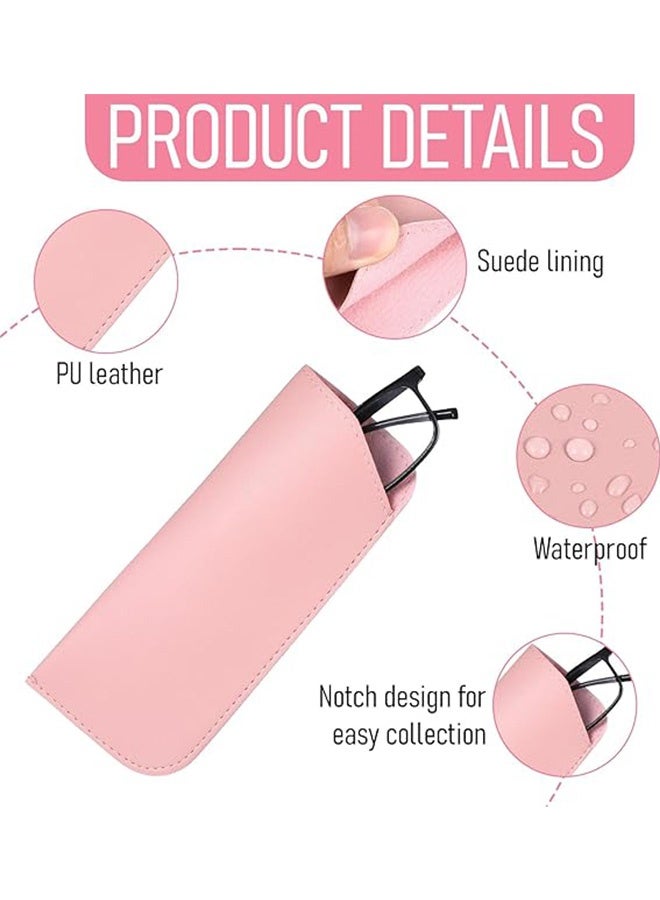 كوانتوم 4 صناديق نظارات PCS، حقيبة نظارات جلدية لينة محمولة، حقيبة تخزين النظارات القابلة لإعادة الاستخدام للرجال والنساء - Image 3