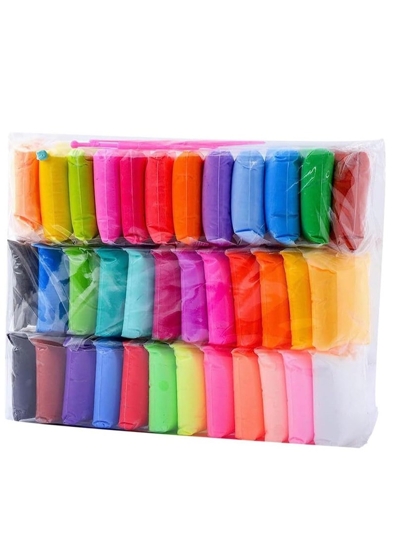 دوركو 36 لون غير سامة الهواء الطين الجاف مجموعة للأطفال ، لعبة السحر البلاستيكين الحرفية الناعمة ، الفنون الإبداعية DIY للأطفال هدية - Image 1