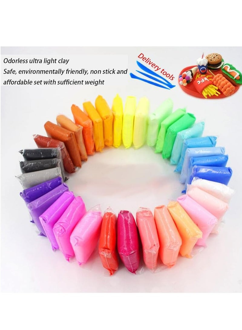 دوركو 36 لون غير سامة الهواء الطين الجاف مجموعة للأطفال ، لعبة السحر البلاستيكين الحرفية الناعمة ، الفنون الإبداعية DIY للأطفال هدية - Image 2