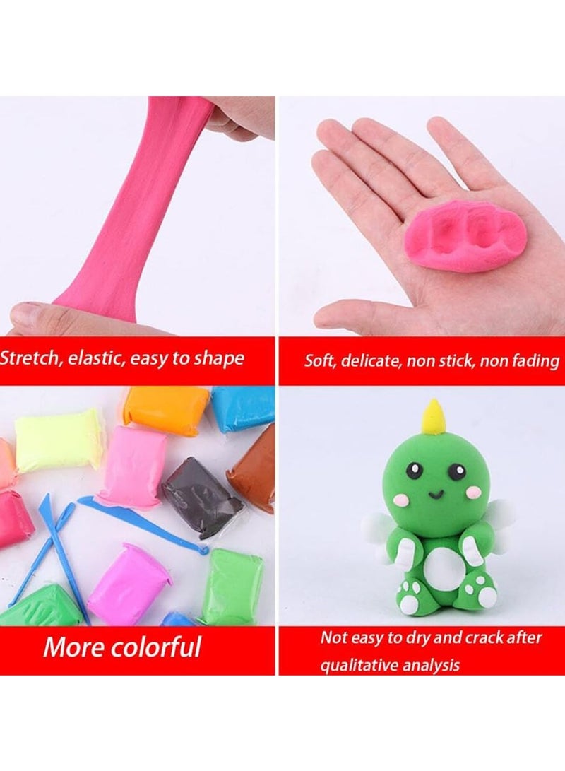 دوركو 36 لون غير سامة الهواء الطين الجاف مجموعة للأطفال ، لعبة السحر البلاستيكين الحرفية الناعمة ، الفنون الإبداعية DIY للأطفال هدية - Image 3