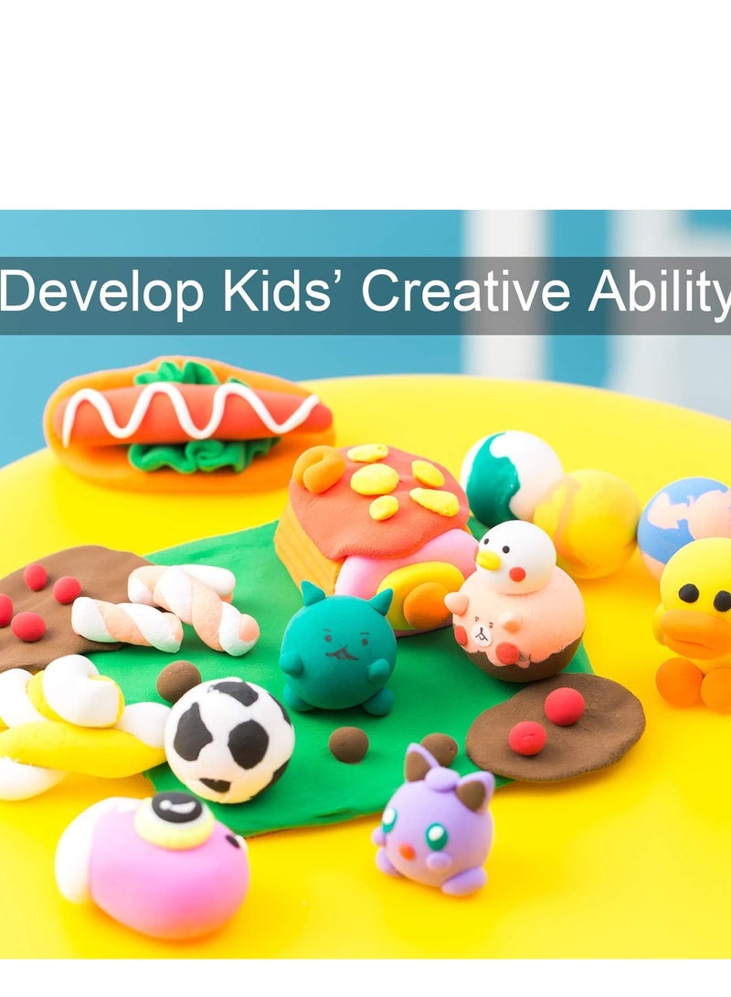 دوركو 36 لون غير سامة الهواء الطين الجاف مجموعة للأطفال ، لعبة السحر البلاستيكين الحرفية الناعمة ، الفنون الإبداعية DIY للأطفال هدية - Image 4