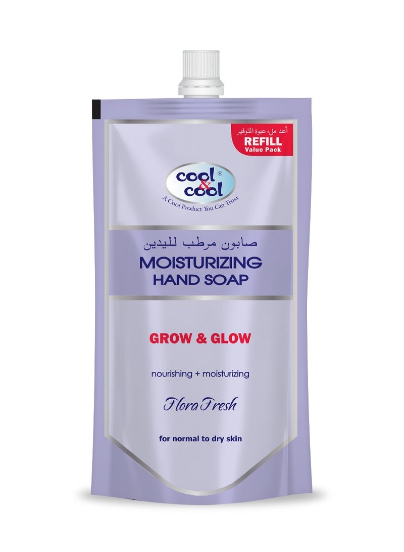 Cool & Cool Anti-Bacterial Moisturizing Hand Soap 250 ML- Grow & Glow Refill Pack, Nourishing, Moisturizing, Flora Fresh Scent, For Normal to Dry Skin - Image 1