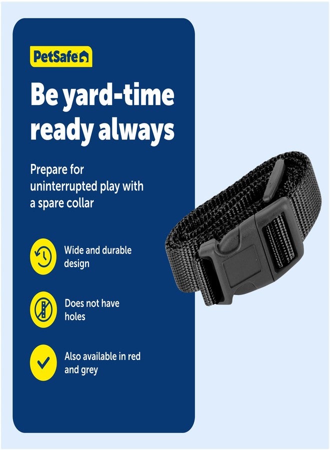 بيت سيف حزام بديل لطوق PetSafe مقاوم للصدأ مقاس 3/4 بوصة بدون ثقوب - حزام قابل للتعديل - تصميم من النايلون المتين - مشبك سريع الفتح - متوافق مع أطواق السياج اللاسلكي وأطواق منع النباح - 30 بوصة - أسود - Image 4