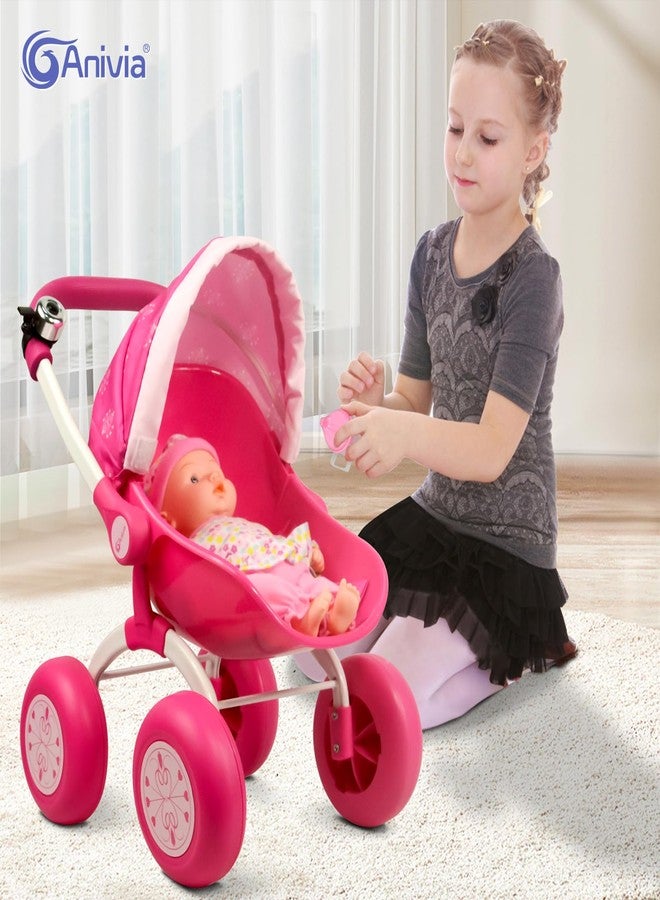 Anivia ANNIVIA Baby Doll Stroller - Metal Fold Up and Down Pram Carriage for Dolls - Image 5