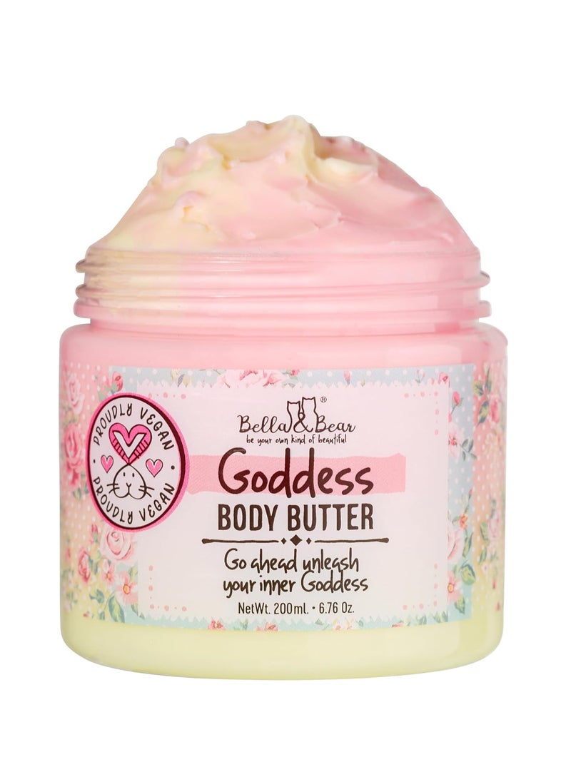 Bella and Bear Bella & Bear Goddess Body Butter Scar Cream - Skin Care Moisturizer - Pure Smoothing Beauty Product Cruelty-Free, Vegan Butter with Natural Ingredients - Hydrate Skincare for Dry Skin 