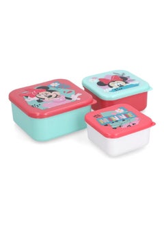 3-Piece Minnie Mouse Theme Square Shaped Plastic Nesting Snack Box Set Multicolour 6 x 12 x 12 cm - pzsku/Z78DF3E09E17498E9F1B0Z/45/_/1720357473/3e353762-85b8-4875-9d1f-d5a01e557a60