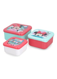 3-Piece Minnie Mouse Theme Square Shaped Plastic Nesting Snack Box Set Multicolour 6 x 12 x 12 cm - pzsku/Z78DF3E09E17498E9F1B0Z/45/_/1720357474/326a4344-4c3d-4a93-8c30-9440dadb6475