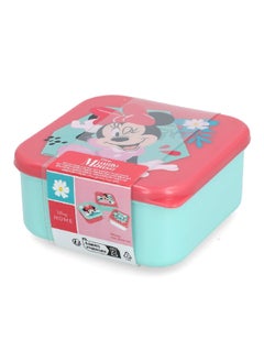 STOR 3-Piece Minnie Mouse Theme Square Shaped Plastic Nesting Snack Box Set Multicolour 6 x 12 x 12 cm  - Image 2
