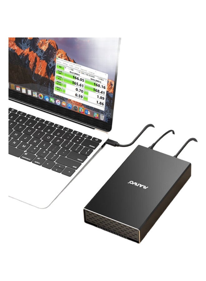 Maiwo K3527Sas Sas/Sata External Hard Drive Enclosure, Compatible With 2.5/3.5-Inch Mechanical And Solid State Drives, For Desktop And Laptop Hard Drives - Image 2