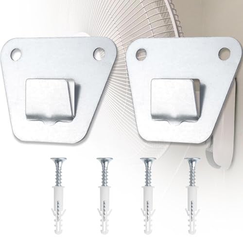 LUTQ 2-Set Heavy Duty Wall Fan Mounting Bracket - Solid Steel, with Fastening Screws, Oscillation Fans Hidden Holder - Image 1