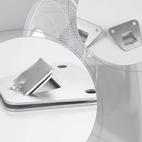 LUTQ 2-Set Heavy Duty Wall Fan Mounting Bracket - Solid Steel, with Fastening Screws, Oscillation Fans Hidden Holder - Image 4