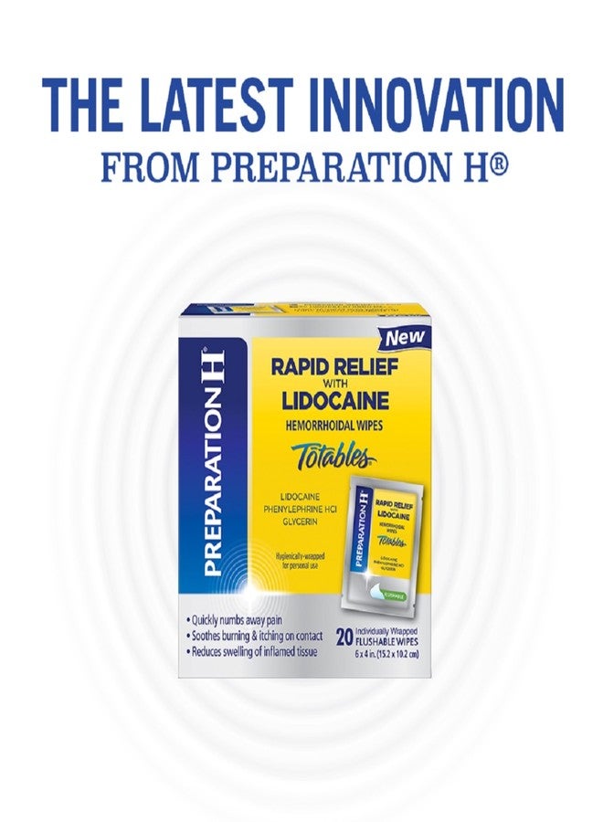 Preparation H Rapid Relief Hemorrhoid Wipes with Lidocaine, Numbing Relief for Swelling, Pain, Burning and Itching - 20 Count - Image 4
