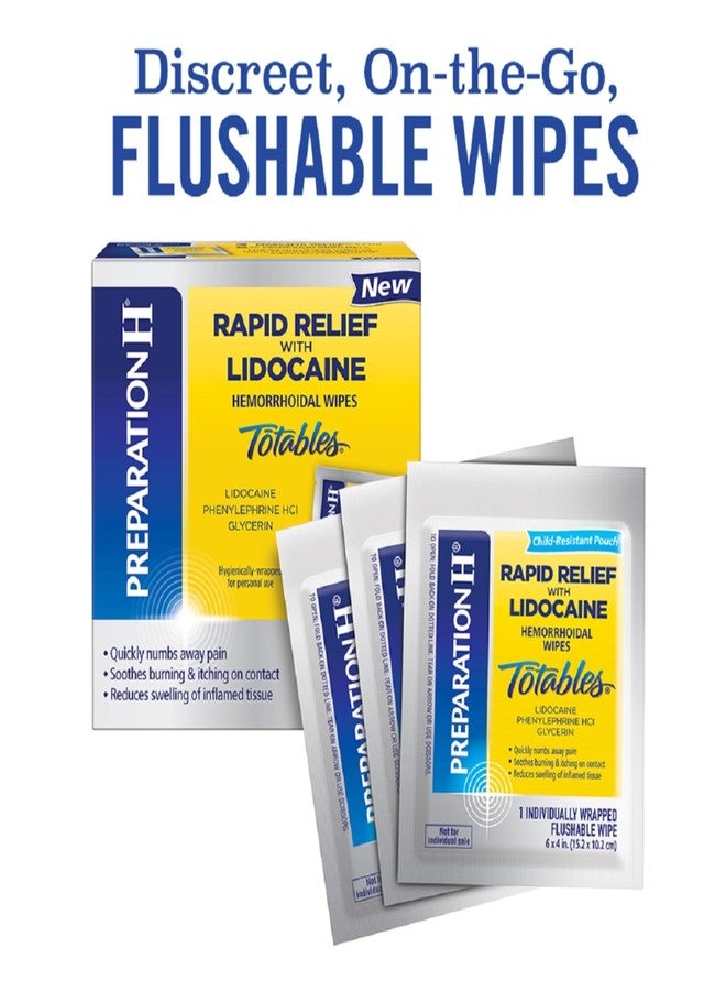 Preparation H Rapid Relief Hemorrhoid Wipes with Lidocaine, Numbing Relief for Swelling, Pain, Burning and Itching - 20 Count - Image 3