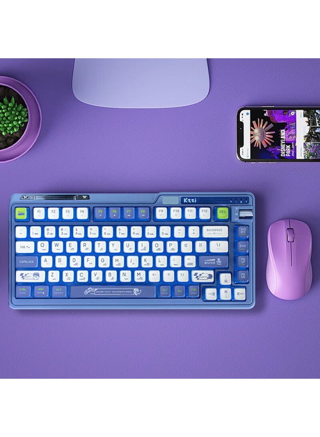 Kzzi K75 Colorful Edition Mechanical Keyboard, Wired, Bluetooth, Wireless 2.4g, Tri-mode, Gasket Structure, 82 Keys, 75 Layout, Pbt Keycaps, Rgb Backlight, Knight Gray Version, Brown Switch - Image 5