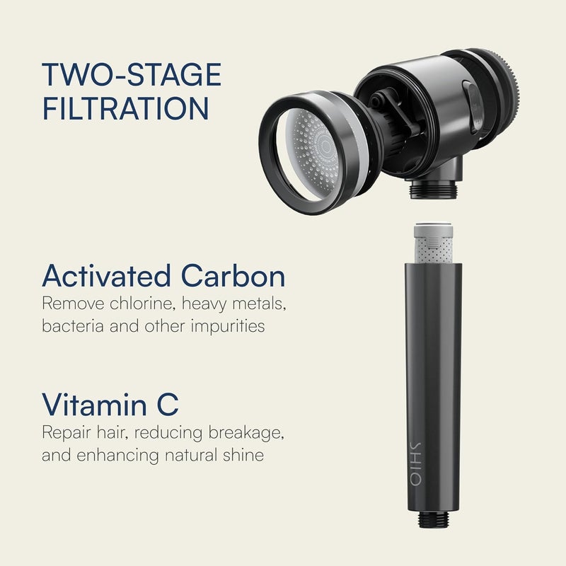 SHIO Shower Head Filter with Two-Stage Filtration for Hair and Skin Care - Image 2