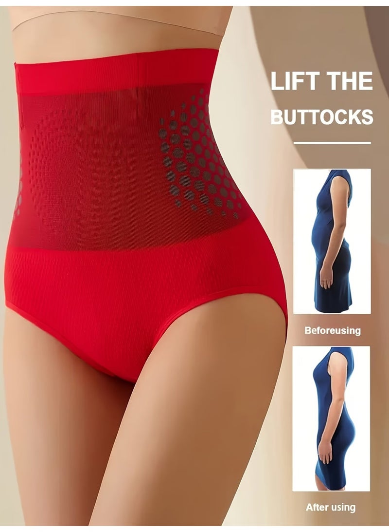 رات سو شورتات نسائية عالية الخصر للتحكم في البطن، مصنوعة من قماش بولي أميد بنسبة 90% وسباندكس بنسبة 10% بنقشة هندسية، بدون حشوة، توفر دعماً عالياً، سهلة الارتداء، ترفع المؤخرة، وتساعد على تنحيف البطن. - Image 4