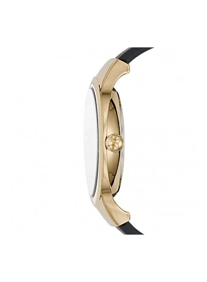 بوما Contour Polyurethane Analog Wrist Watch for Women PU P1029-36mm-Black/Gold