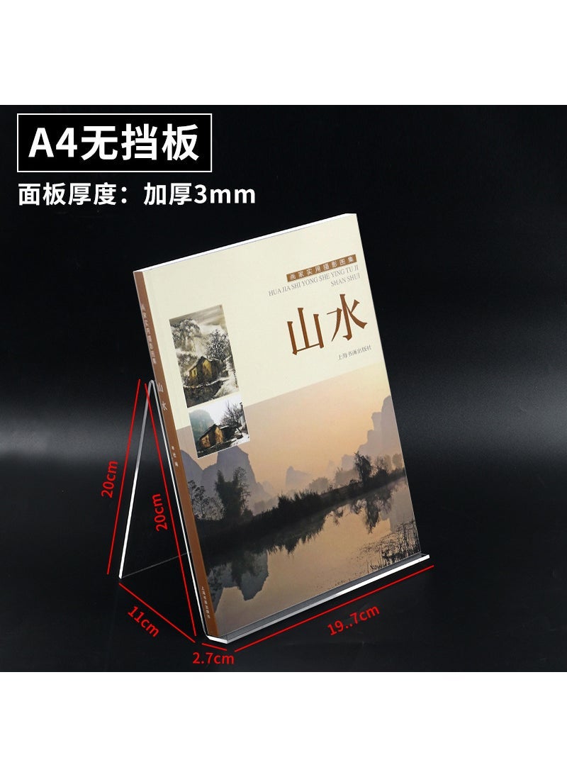 xybp transparent mobile phone stand notebook display stand organic glass book display book stand acrylic bookshelf - Image 5