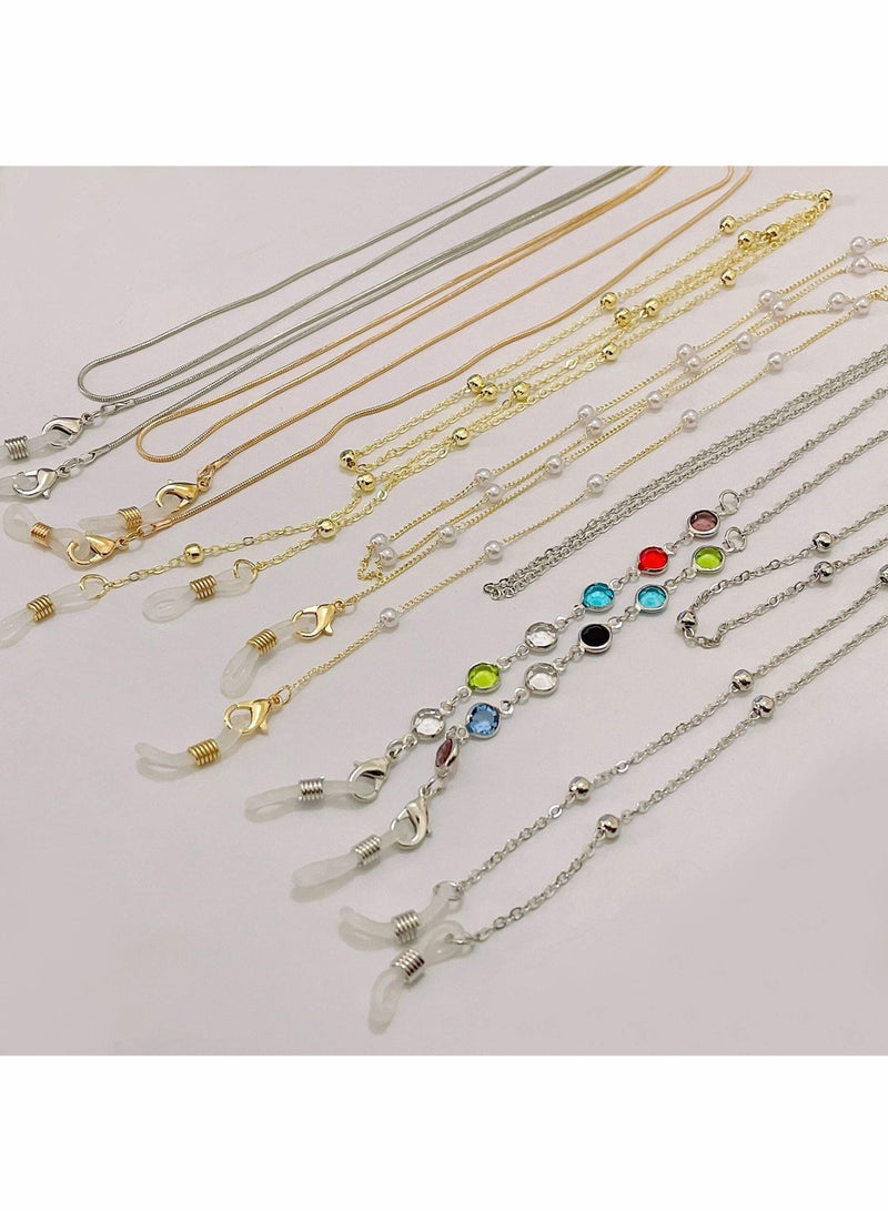 SYOSI Glasses Frame Chain Lanyard, Mask Holder Chain Lanyard Holder Beaded Glasses Fashion Sunglasses Strap Holder Anti-Lost Mask Strap for Ladies Girls 6 Pack  - Image 4