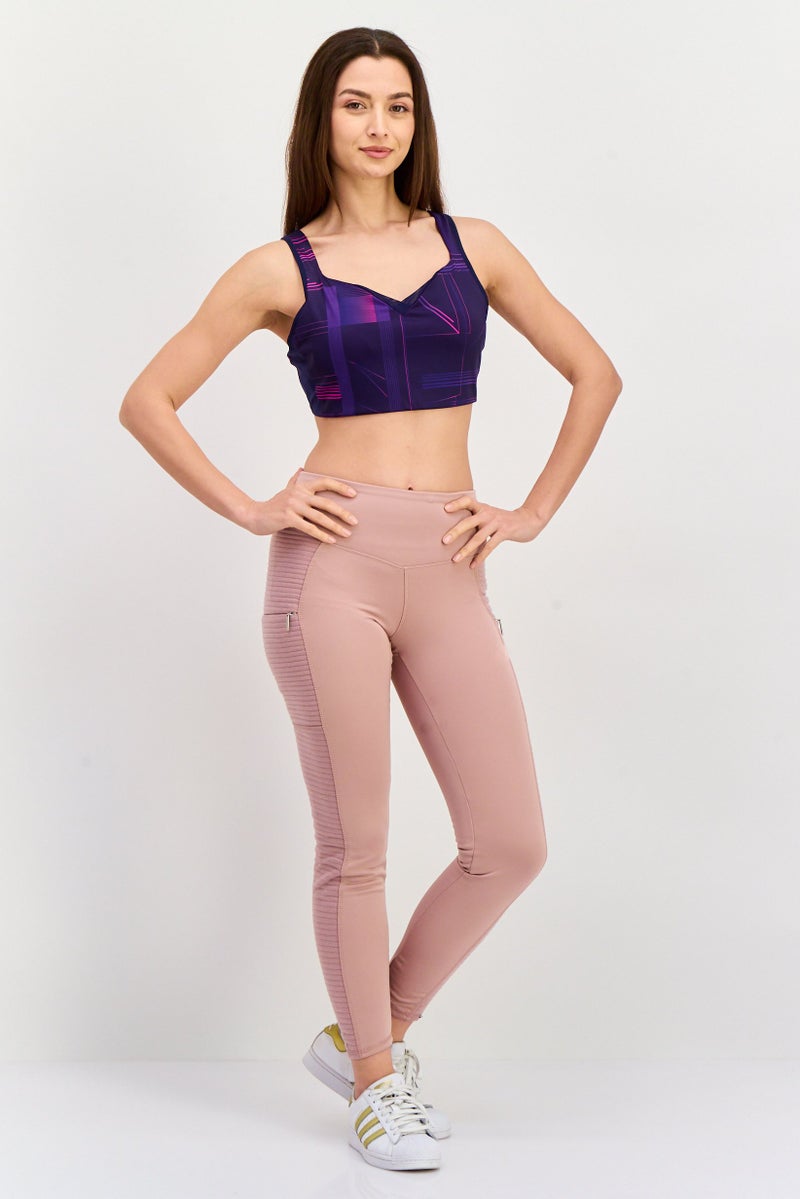 Brooks Women Sportswear Fit Non Padded Running Sports Bra, Navy  - Image 4