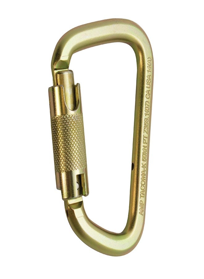 Fusion Climb Tacoma Steel Triple Lock with Key Nose Modified D-Shaped Carabiner Black - Image 4