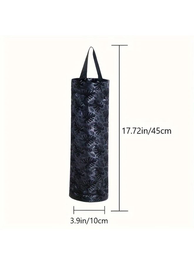 Yellow Foldable Plastic Bag Holder Mesh Hanging Storage Dispenser For Kitchen Organization - Image 2
