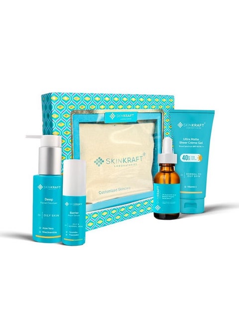 SkinKraft Morning Routine Kit | Daily Skin Care Routine | For Normal - Oily Skin | 4 Products