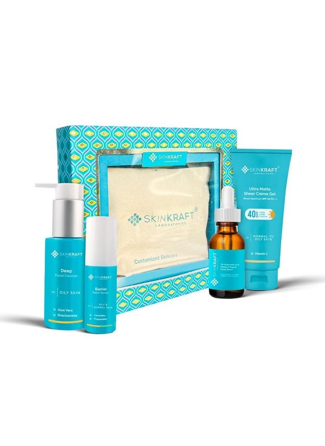 SKINKRAFT - SkinKraft Morning Routine Kit | Daily Skin Care Routine | For Normal - Oily Skin | 4 Products - Image 1