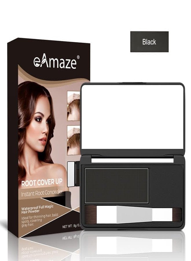 eAmaze Root Cover Up, 6gm (Black) Instantly Cover greys + touch up highlights, water-sweat-resistant Root concealer (Black) - Image 2