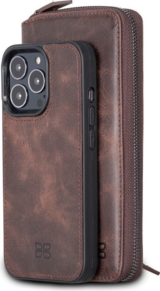 BOULETTA Apple iPhone 13 Pro Compatible Leather Zip Case Tn3  - Image 1