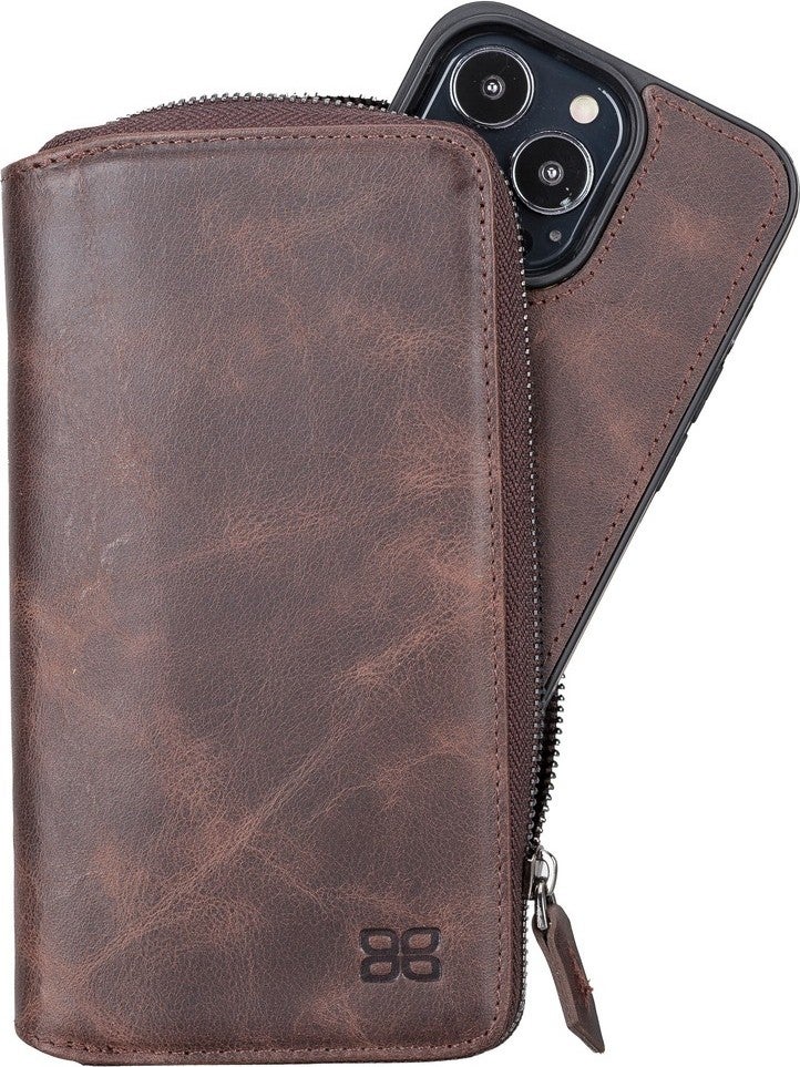 BOULETTA Apple iPhone 13 Pro Compatible Leather Zip Case Tn3  - Image 5