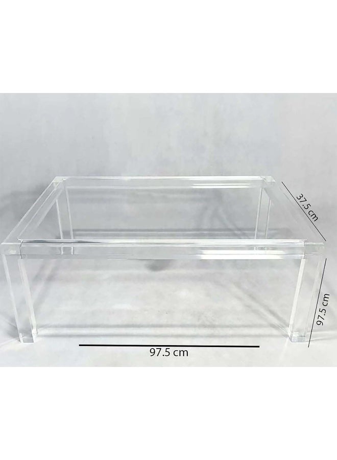 Horoof Home Horoof Home® Premium Clear Acrylic Coffee Table – Modern Transparent Design - Image 2