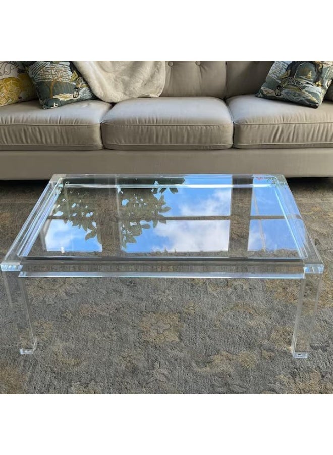 Horoof Home Horoof Home® Premium Clear Acrylic Coffee Table – Modern Transparent Design - Image 3