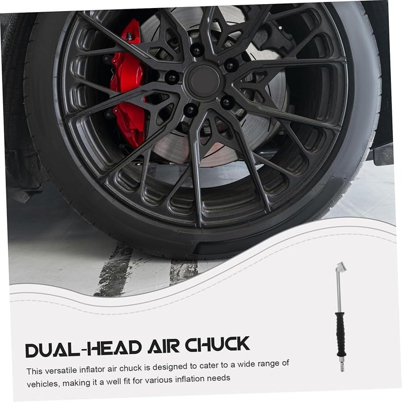 Dual Metal Tire Air Chuck Quick Fitting Inflation Tool for Car Motorcycle Truck - Image 5