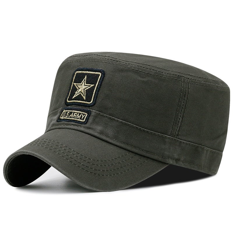 Camouflage Flat Cap Fashionable Unisex Spring Autumn Style 8-Army Green 