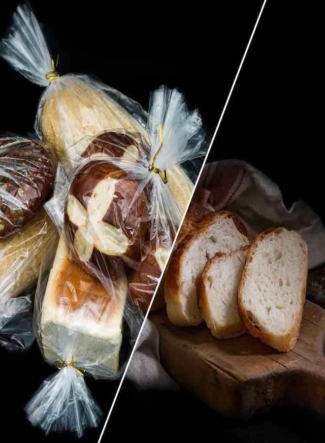 Mantah Bread Bags with Ties, Reusable, 201 Clear Bags and 201 Ties, Bread Bags For Homemade Bread And Bakery Loaf Adjustable Reusable (201) - Image 4