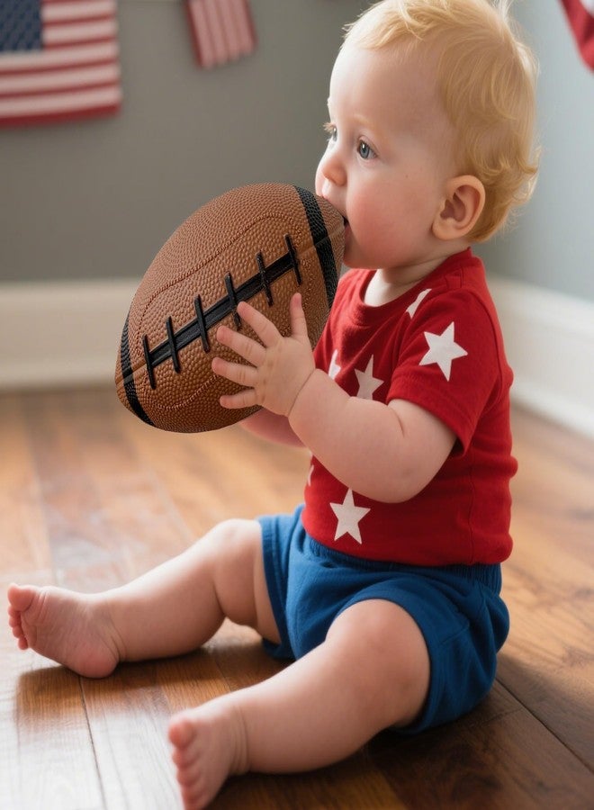 ABAJI Toy Football 2PCS 6 inch Small Mini Ball for Kid Toddler Soft Rubber Come with Pump Needle Boys Girls Gift Party Decor - Image 5