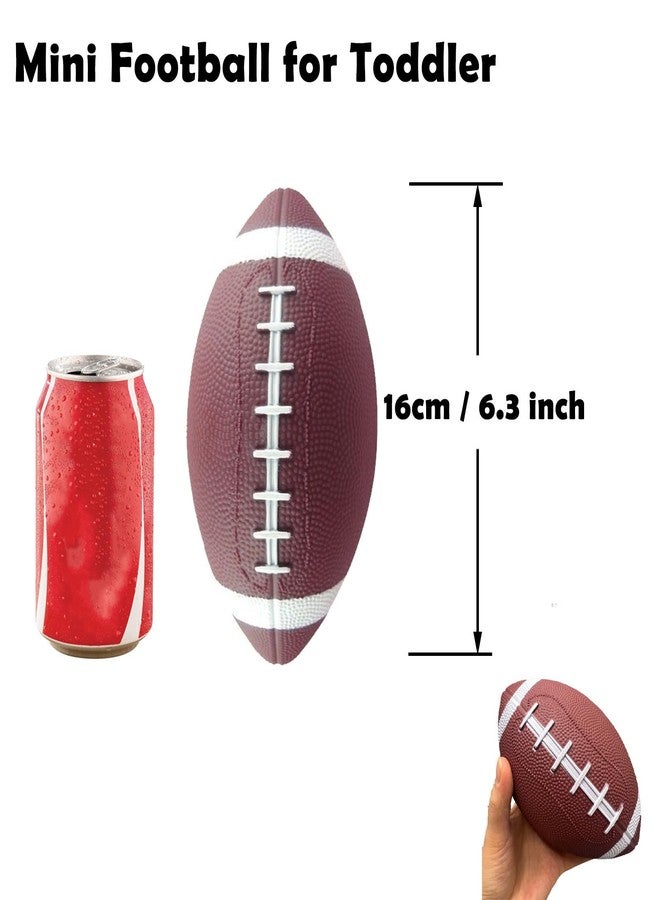 ABAJI Toy Football 2PCS 6 inch Small Mini Ball for Kid Toddler Soft Rubber Come with Pump Needle Boys Girls Gift Party Decor - Image 2