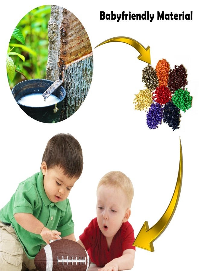 ABAJI Toy Football 2PCS 6 inch Small Mini Ball for Kid Toddler Soft Rubber Come with Pump Needle Boys Girls Gift Party Decor - Image 3