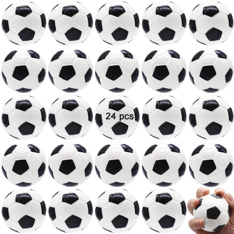Juuxncgv 24 Pcs Mini Foam Sports Balls25In Squeezable Stress SoccersStress Relief Squeeze Balls for StressAnxiety ReliefKids Party Favor ToyFidget ToysBall Games - Image 3